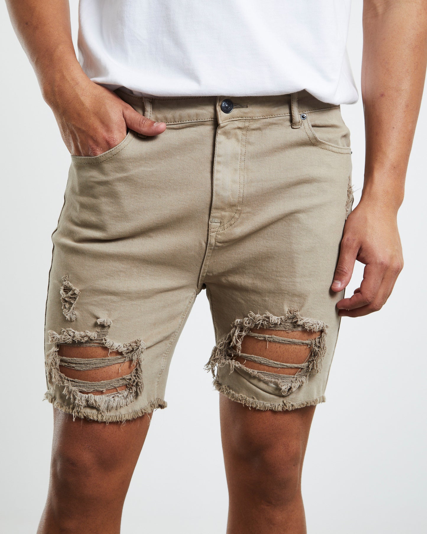 Chaos Denim Shorts Dune Brown