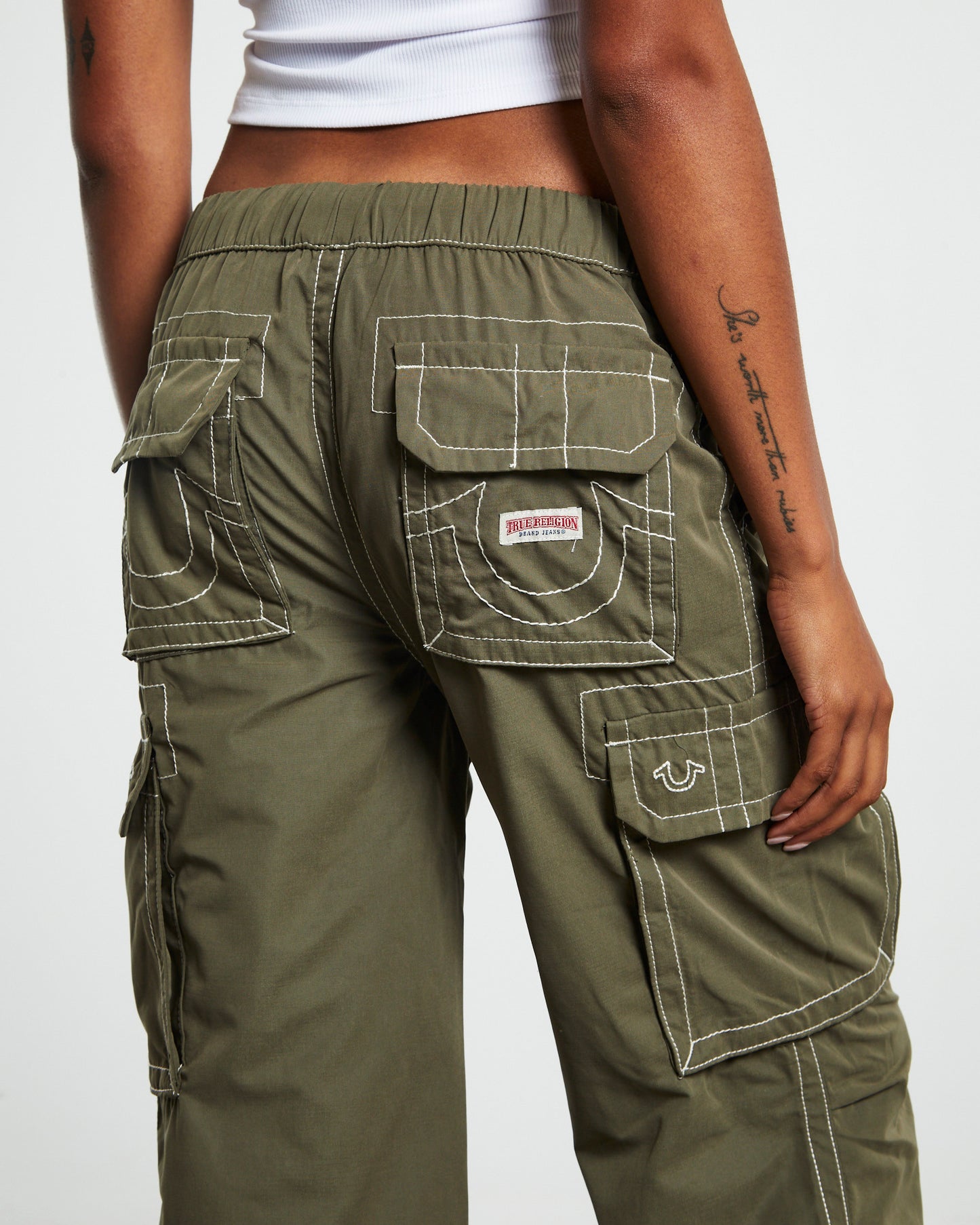 Bobbi Baggy Cargo Pants Kalamata Green