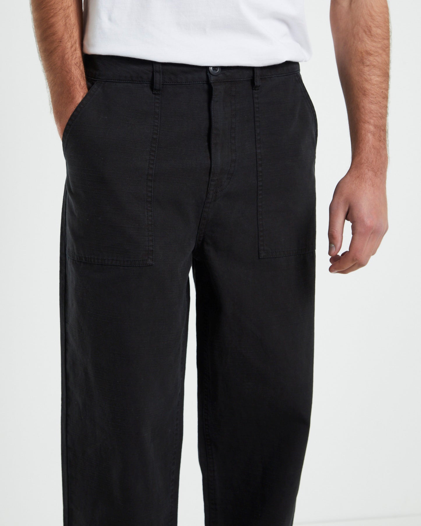 Conditions Military Pants in Washed Black