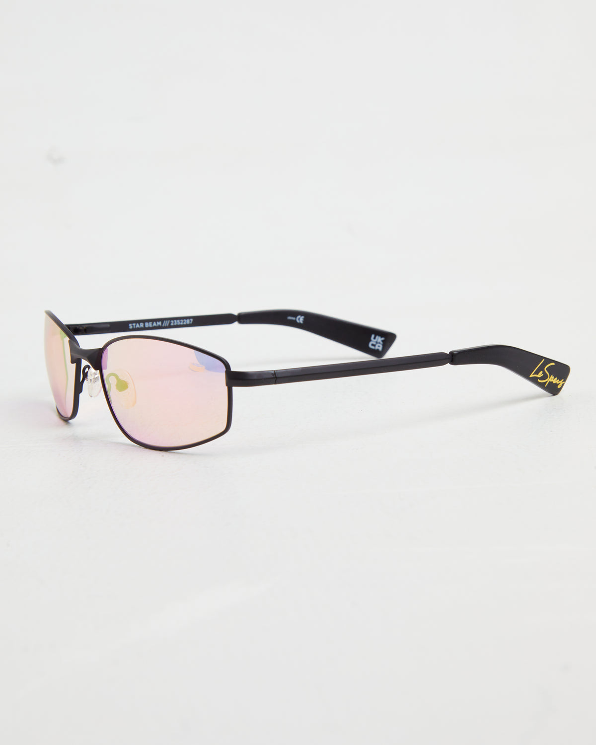 Star Beam Sunglasses in Matte Black/Pink Mirror MATTE BLACK/PINK MIRROR