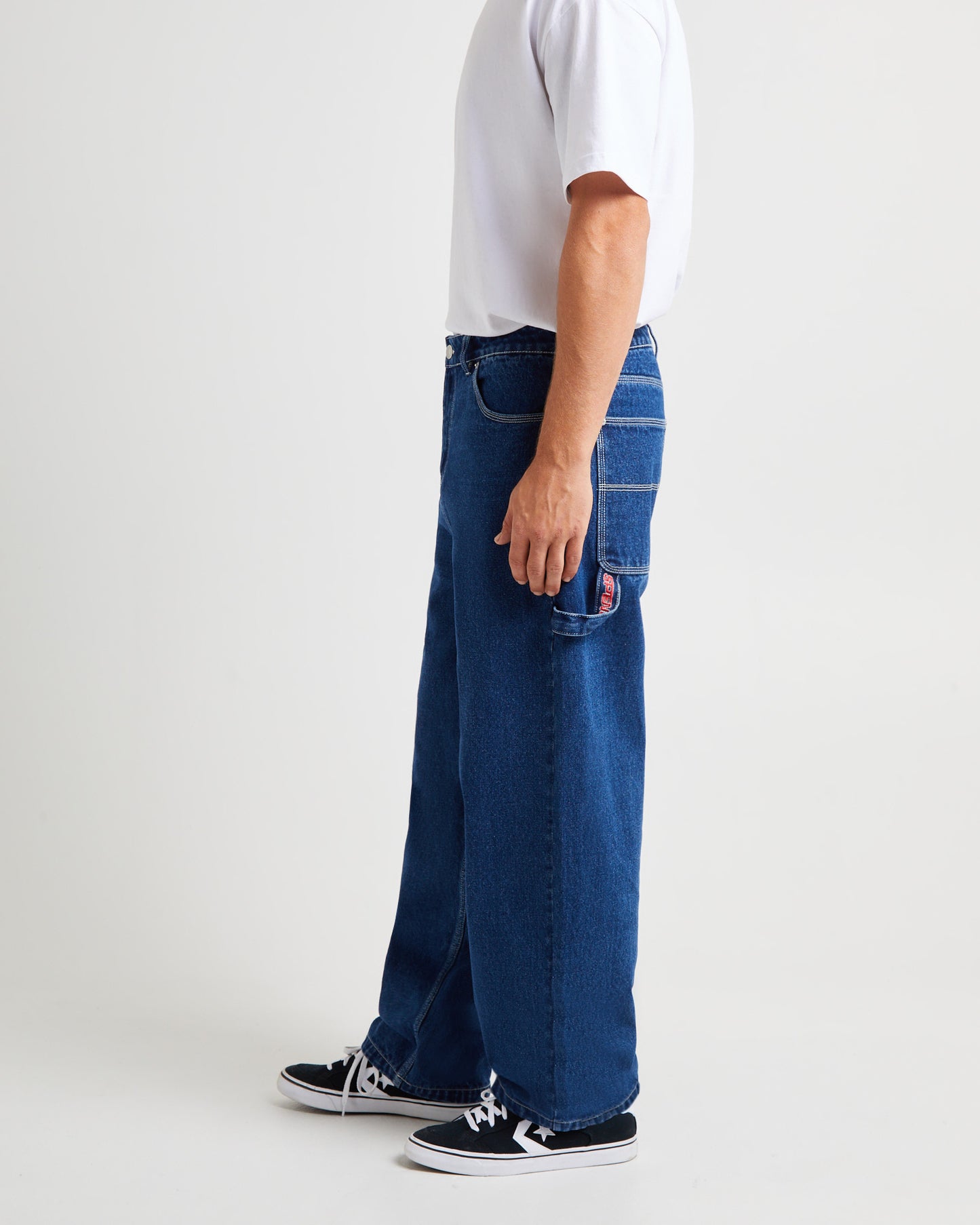Kay Embroided Wide Leg Denim Pants
