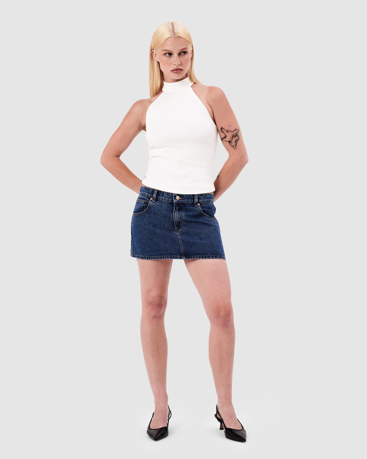 99 Low Denim Skirt Bella