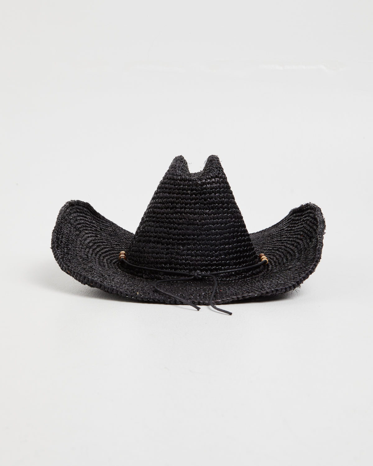 Beach Side Rafia Cowboy Hat BLACK