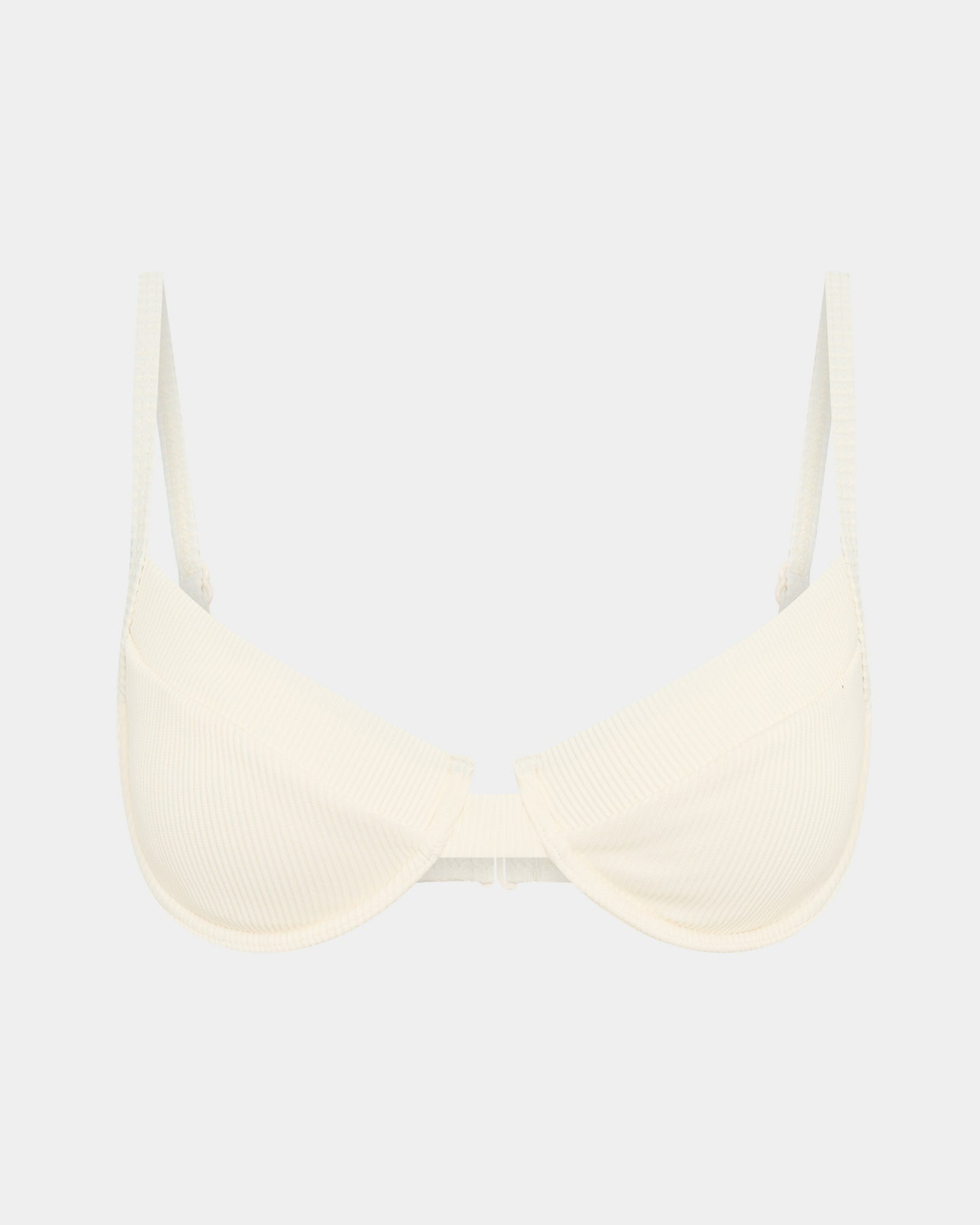 Rib Cut Out Underwire Bikini Top Bikini Top