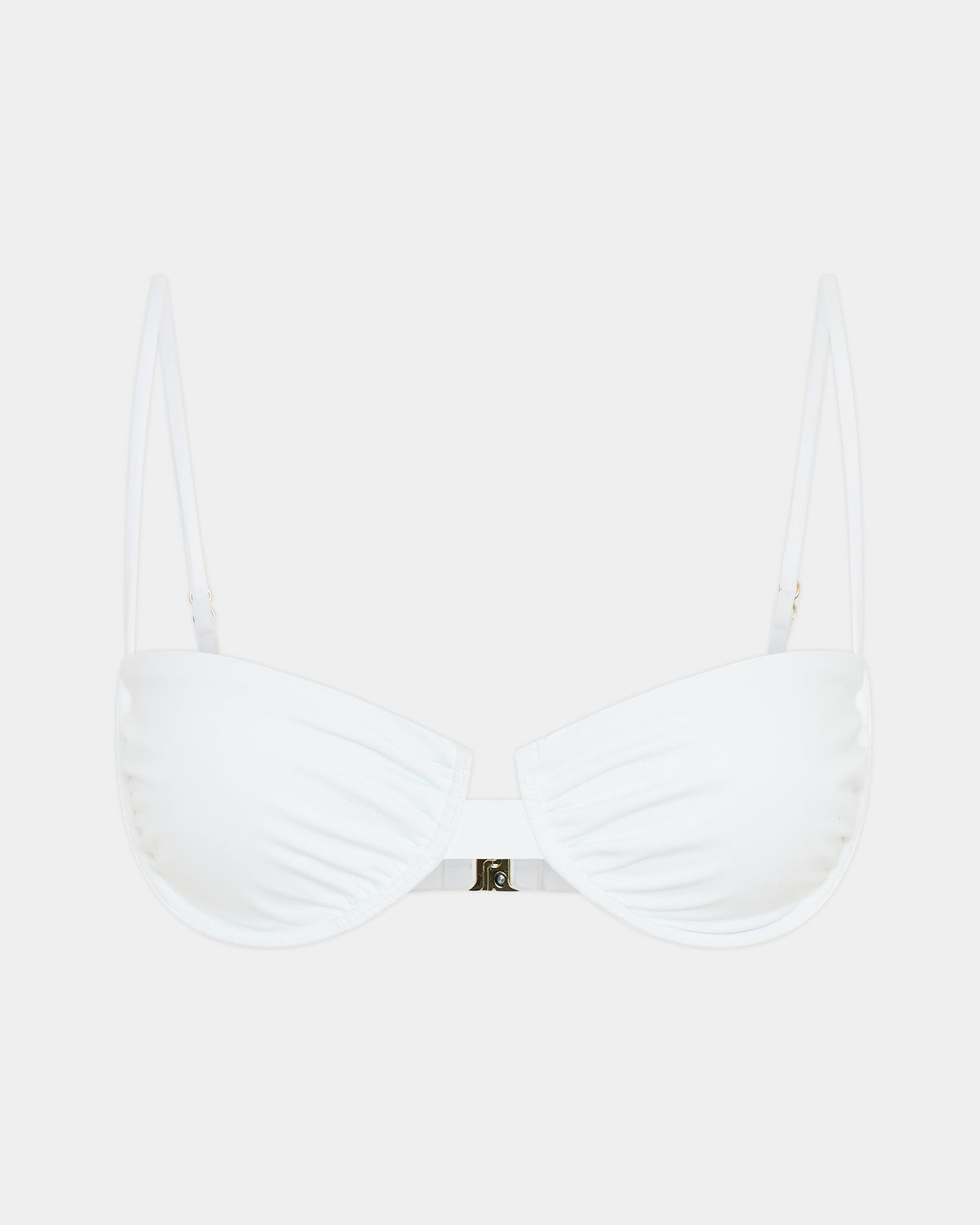 Skinny Strap Underwire Bikini Top Bikini Top WHITE