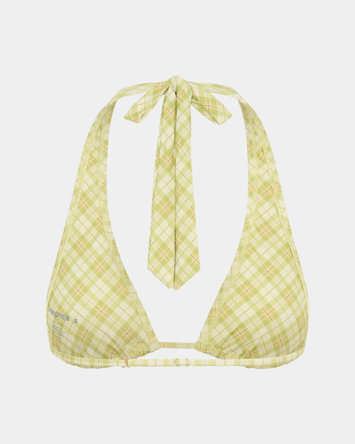 Parka Vintage Check Halter Bikini Set MOSS GREEN