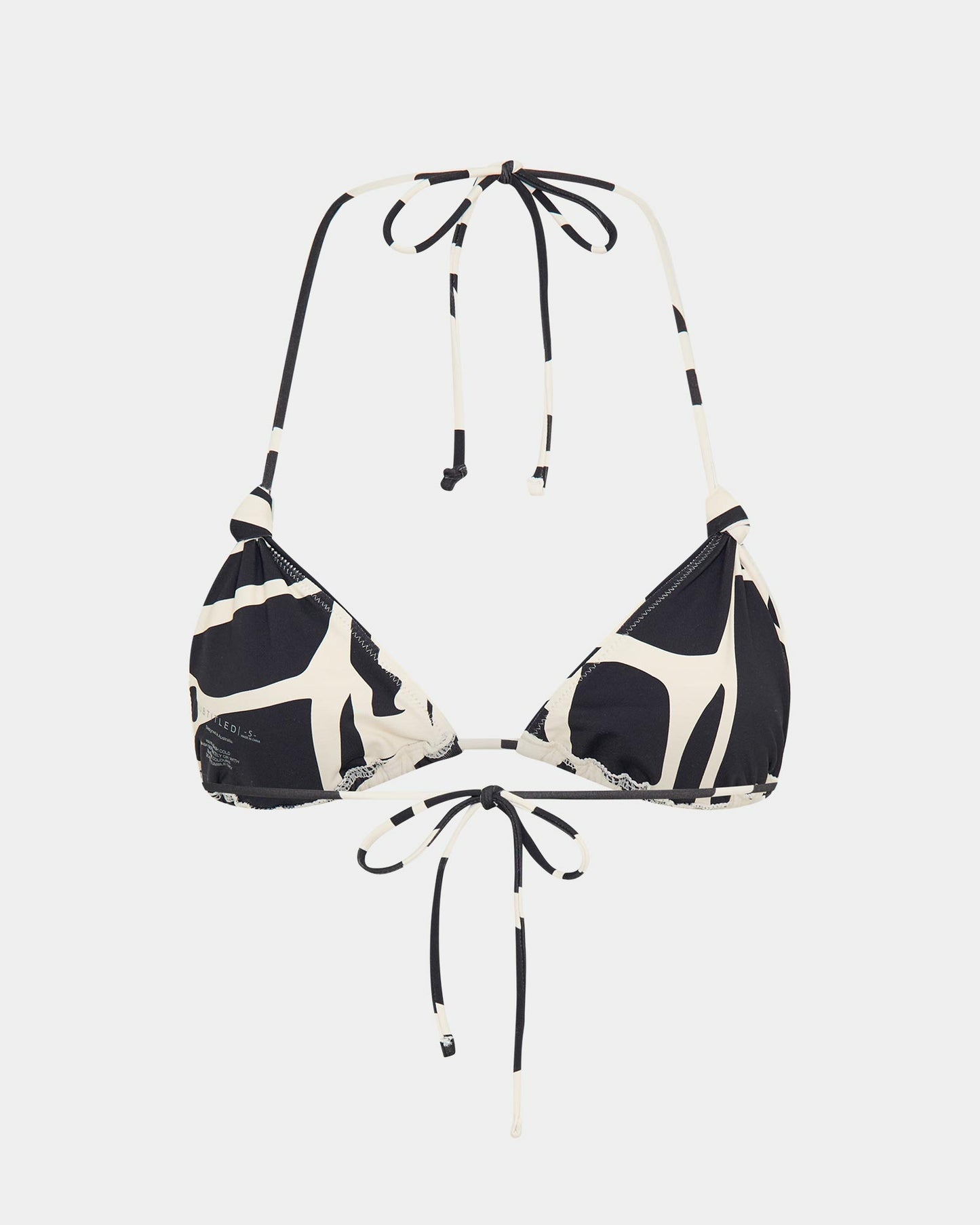 Bindi Contrast Knot Halter Bikini Set