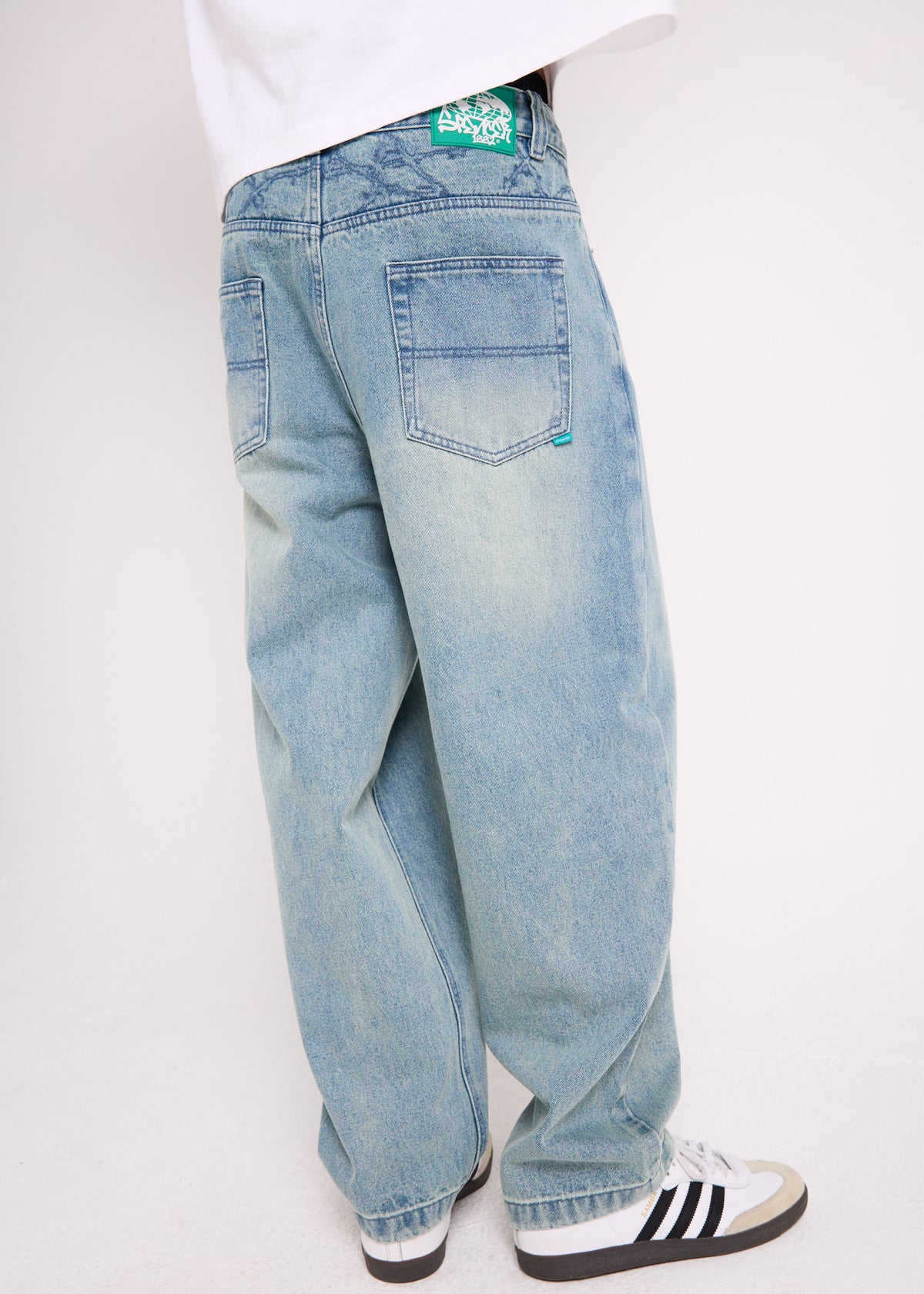 Zag Wide Boy Denim Jeans WASHED BLUE