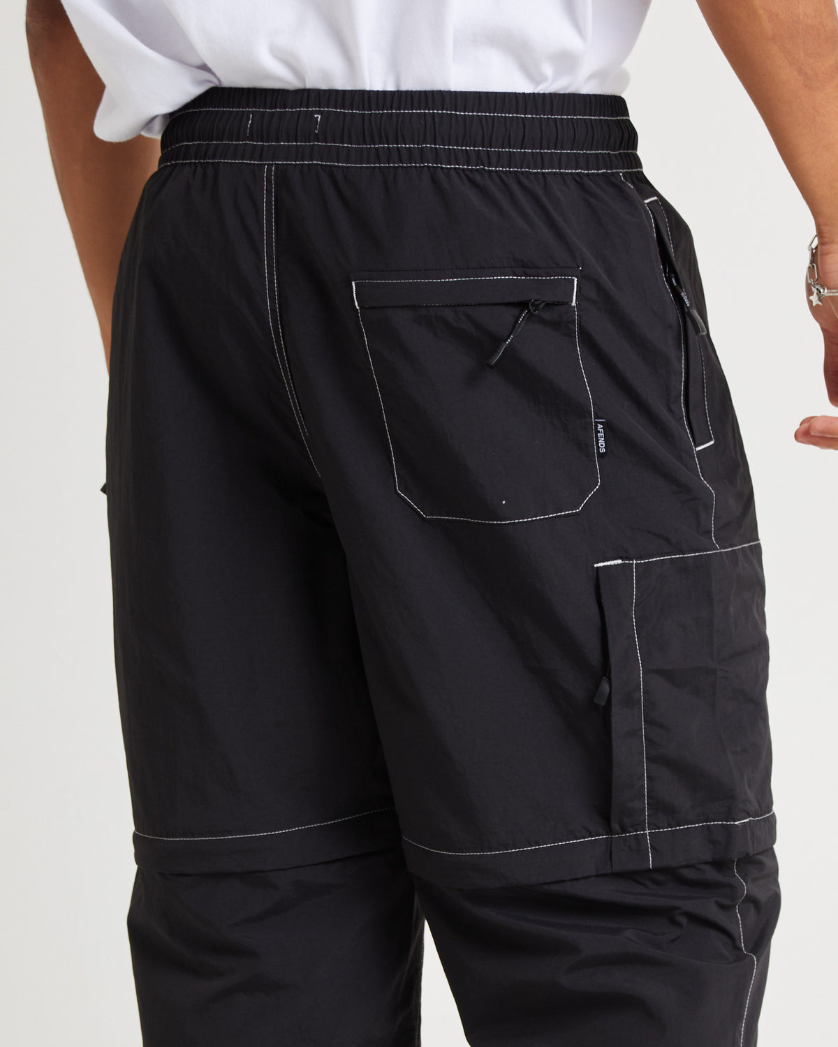 Valley Recycled Zip Off Spray Pants Black BLACK