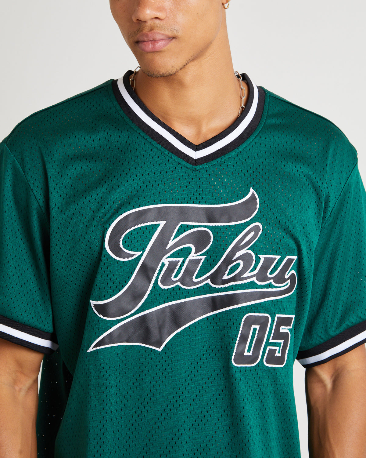 Varsity Mesh T-Shirt Dark Green DARK GREEN