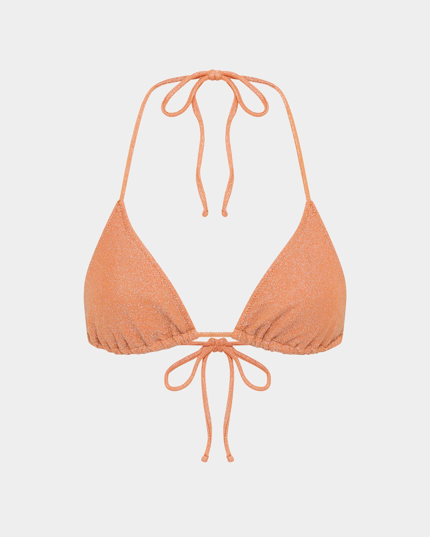 Lurex Halter Triangle Bikini Top