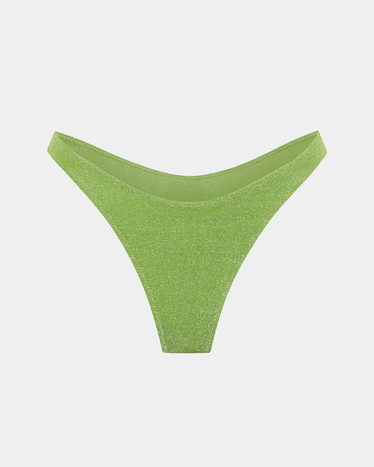 Lurex Cheeky Bikini Bottom GREEN