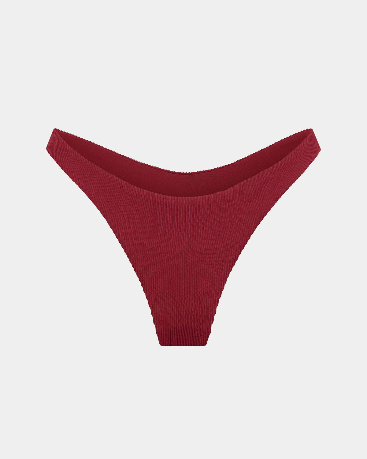 Rib Cheeky Bikini Bottoms BERRY