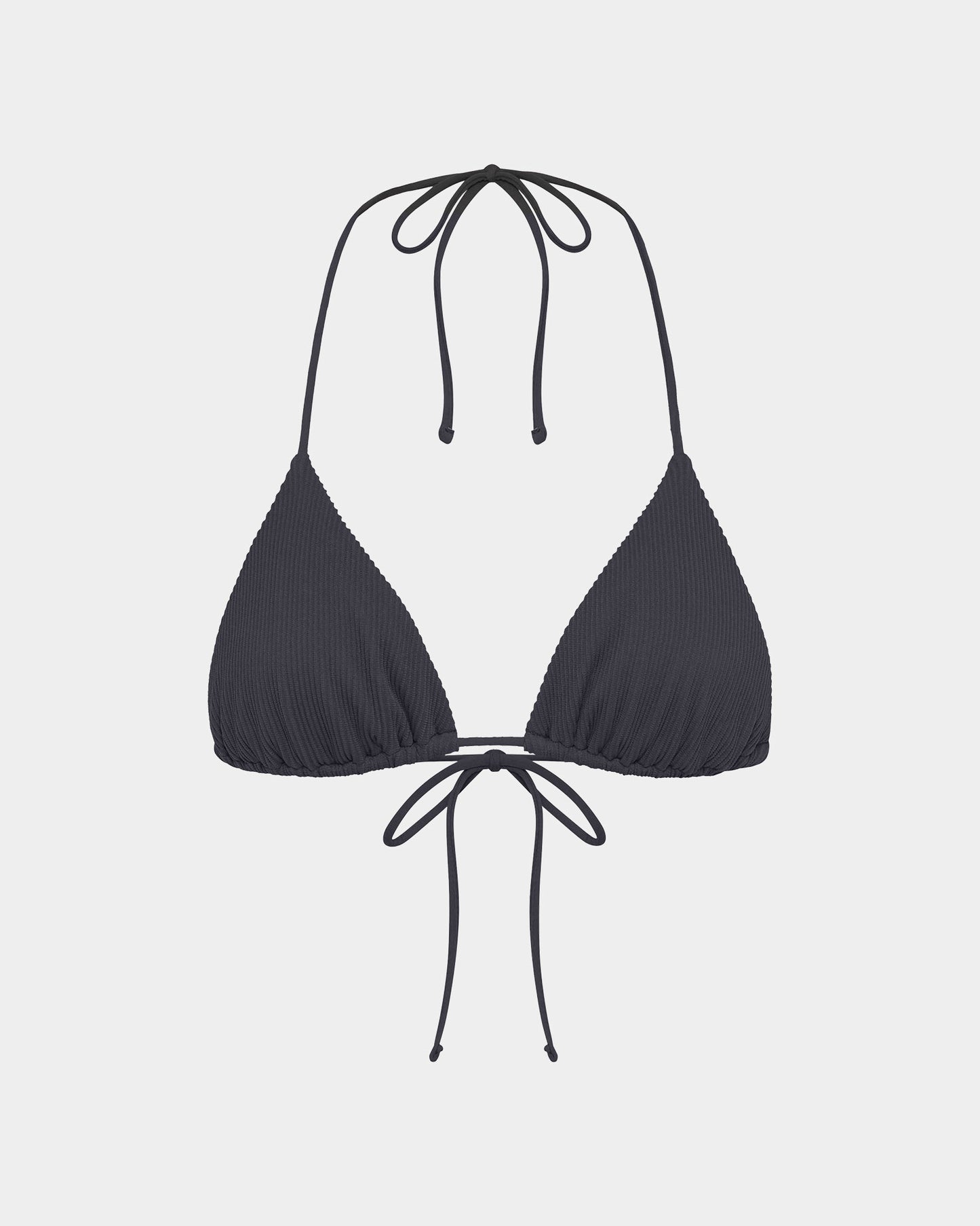 Rib Halter Triangle Bikini Top