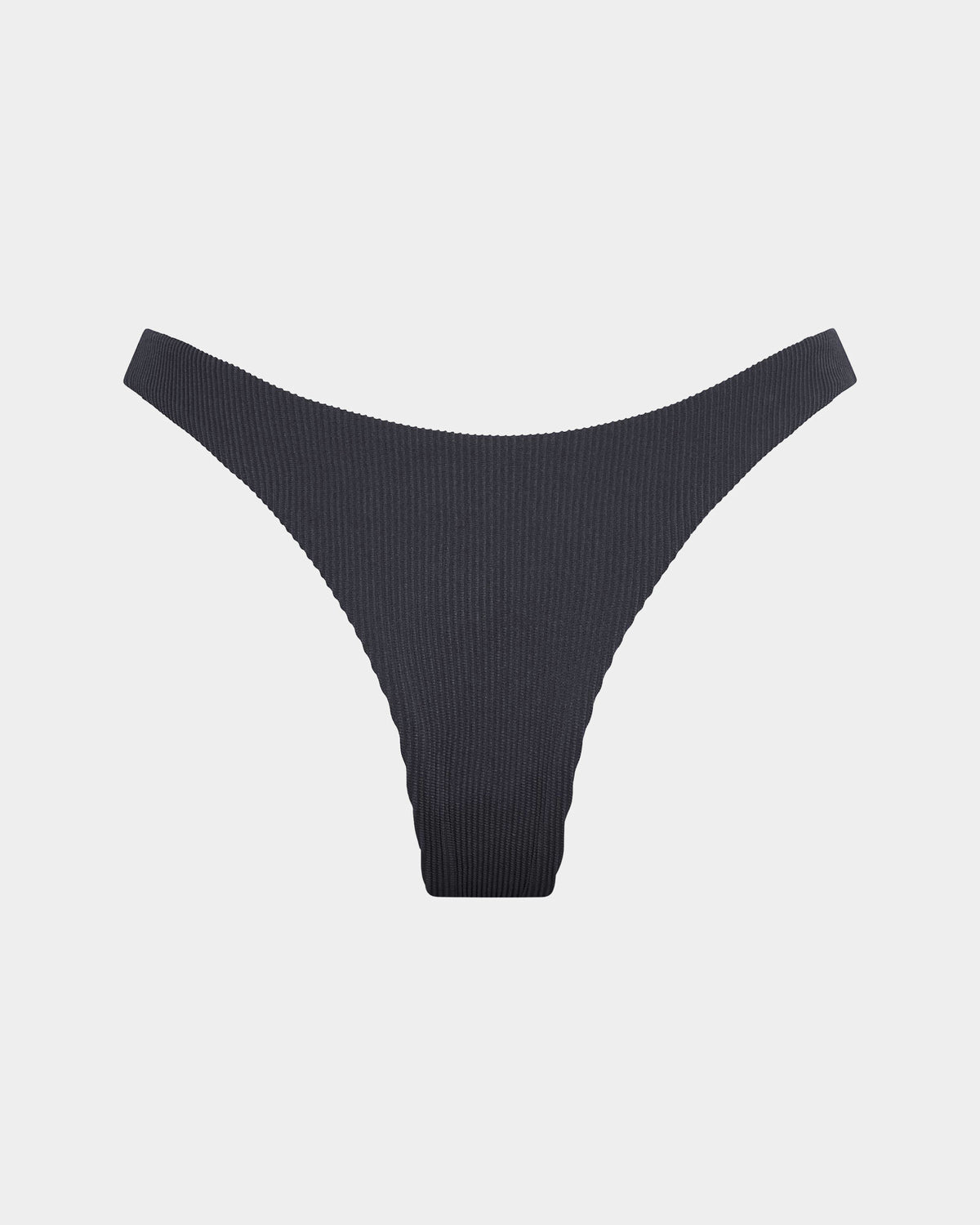 Rib Cheeky Bikini Bottoms GREY