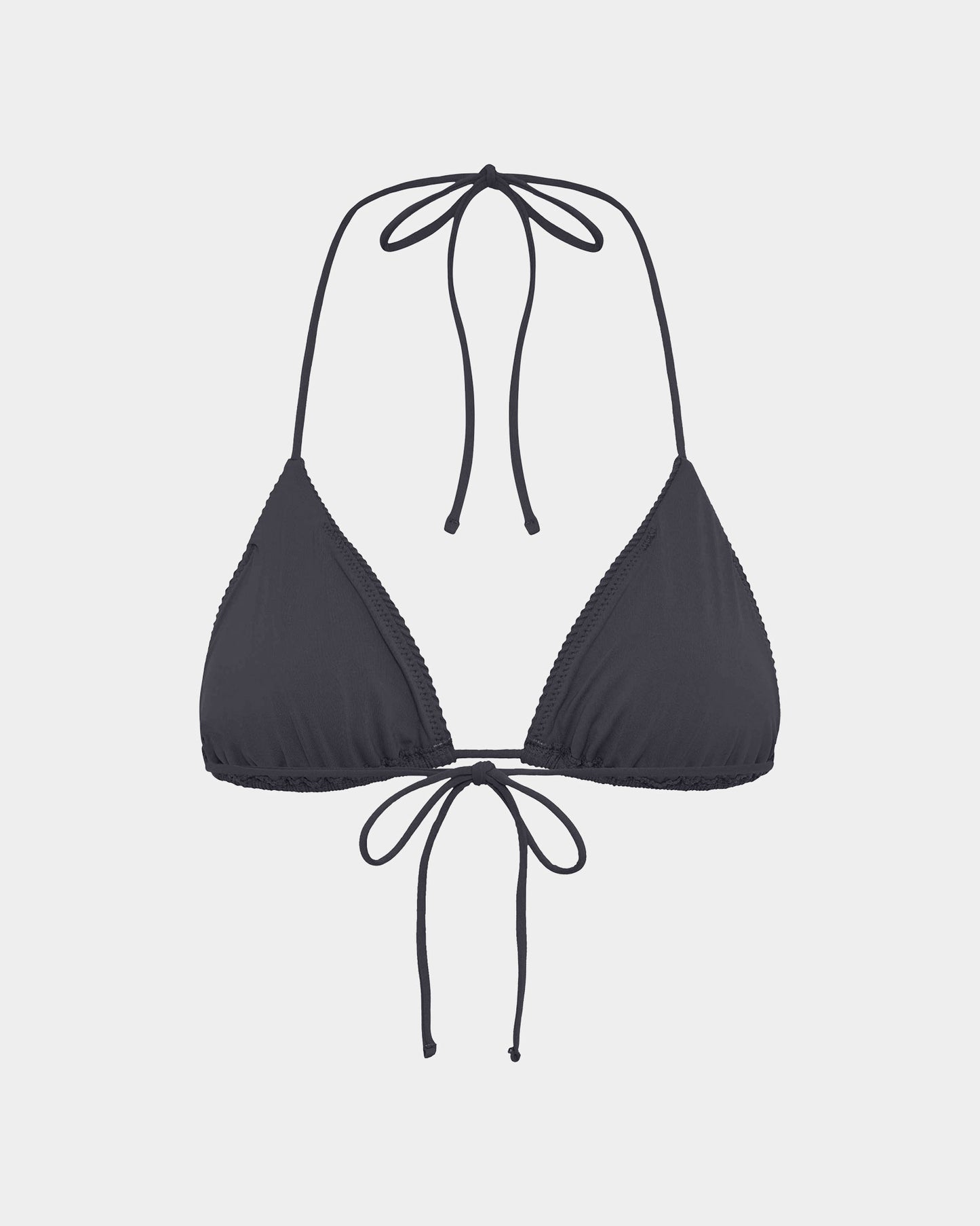 Rib Halter Triangle Bikini Top